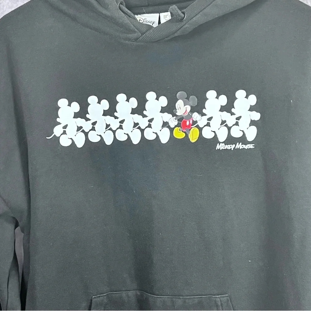 Disney Mickey Mouse Youth Large Black Pullover Hoodie - Picture 2 of 5
